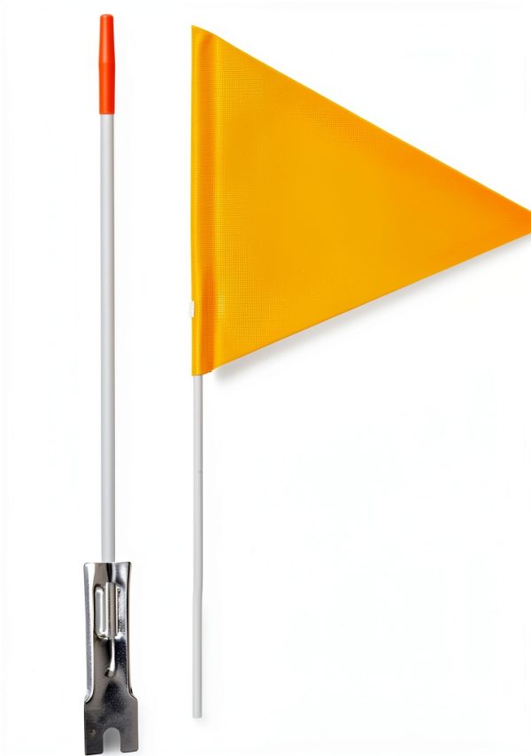 Ezymivs Bike Safety Flag Fiberglass Pole High Visibility-0