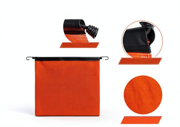 Business King Mesh Safety Flags Orange Weather Proof Trailer-3
