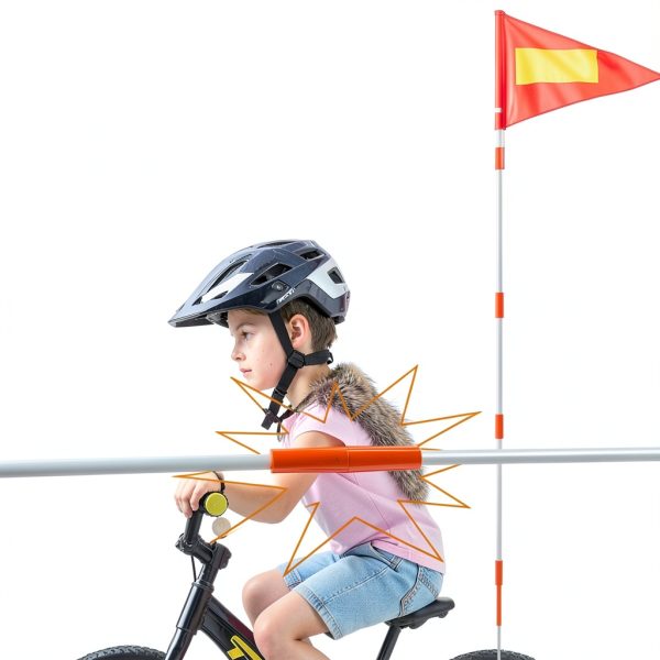RidingRush Bicycle Safety Flag Adjustable Reflective Orange-2