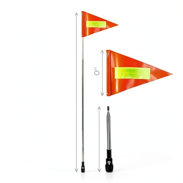 DIMARONGTON Safety Flag Orange Reflective Golf Cart-1