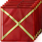 Oqqlin Safety Flags PVC Mesh High Visibility Truck Load-0