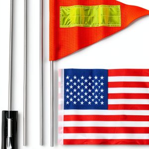 RidingRush Bicycle Safety Flag Adjustable Reflective Orange-0