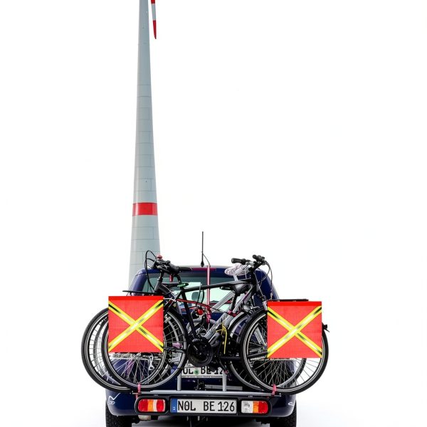 JZTKQTM Safety Flags Reflective Red Mesh Weatherproof Set-5