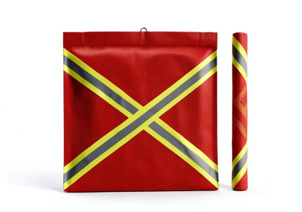 Uprony Safety Flags Mesh Design Reflective Warning Trailers-3