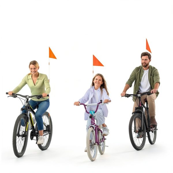 MAQIHAN Orange Bike Flag Adjustable Safety Flag for Bikes-1
