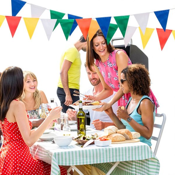 DEAYOU Pennant Banner Flags Durable PVC Outdoor Safety-7