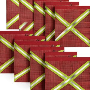 JZTKQTM Safety Flags Reflective Red Mesh Weatherproof Set-0
