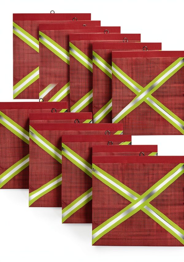 JZTKQTM Safety Flags Reflective Red Mesh Weatherproof Set-0