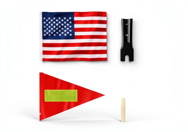 Beupy Bike Safety Flag High Visibility PVC Fiberglass Poles-1