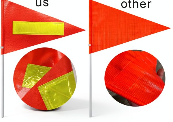 Uelfbaby Bike Safety Flag Orange Reflective Stripe Children-2