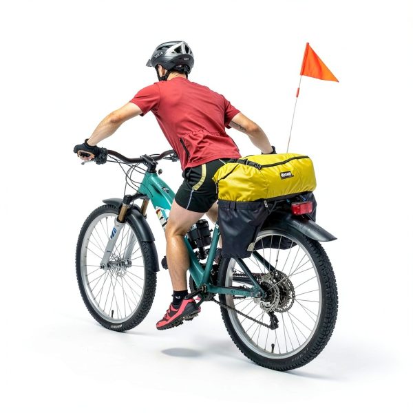 MAQIHAN Orange Bike Flag Adjustable Safety Flag for Bikes-3