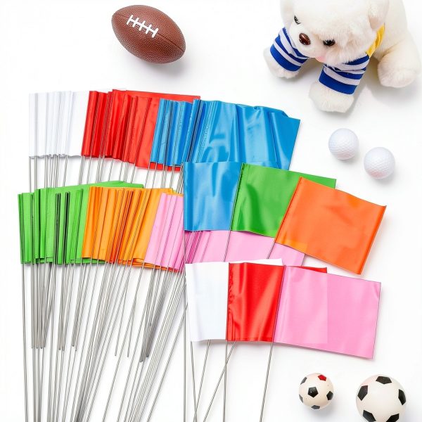 Amylove Safety Flags Bright Colors Durable Steel Wire-6