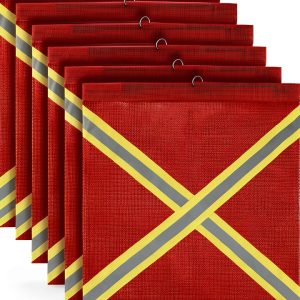 Uprony Safety Flags Mesh Design Reflective Warning Trailers-0