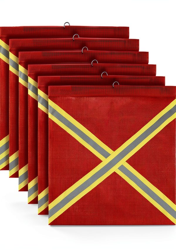 Uprony Safety Flags Mesh Design Reflective Warning Trailers-0