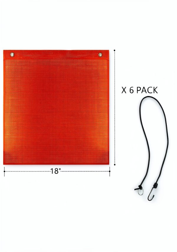 ToppYuanZea Truck Safety Flags Orange PVC Mesh Durable-1
