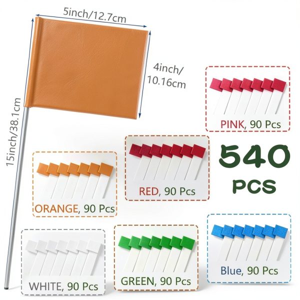 Amylove Safety Flags Bright Colors Durable Steel Wire-1
