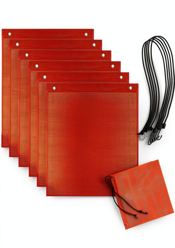 ToppYuanZea Truck Safety Flags Orange PVC Mesh Durable-0