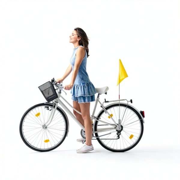 MERRYHAPY Bike Safety Flag Neon Yellow Fiberglass Urban-7