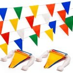DEAYOU Pennant Banner Flags Durable PVC Outdoor Safety-0