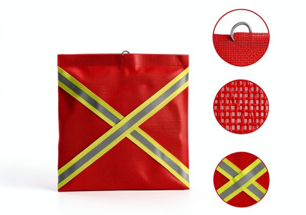 Uprony Safety Flags Mesh Design Reflective Warning Trailers-1