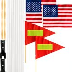 Beupy Bike Safety Flag High Visibility PVC Fiberglass Poles-0