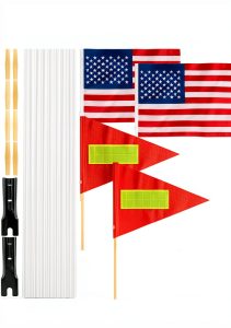 Beupy Bike Safety Flag High Visibility PVC Fiberglass Poles-0