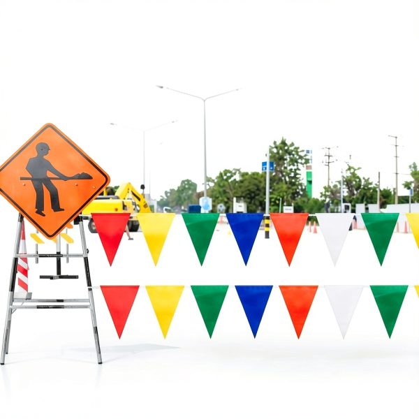 DEAYOU Pennant Banner Flags Durable PVC Outdoor Safety-6