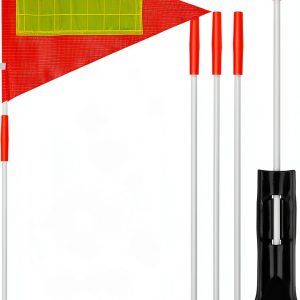 Grevosea Bicycle Safety Flag Reflective Orange Fiberglass-0