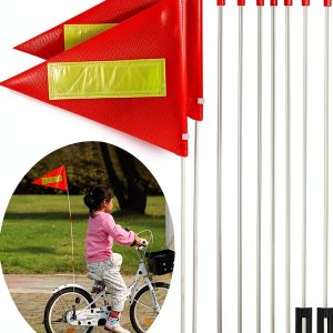 Uelfbaby Bike Safety Flag Orange Reflective Stripe Children-0