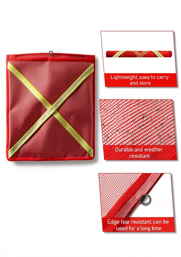 Oqqlin Safety Flags PVC Mesh High Visibility Truck Load-4