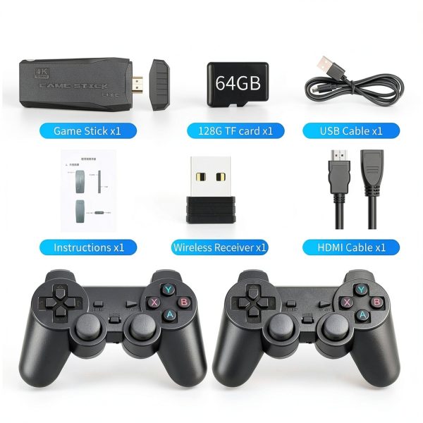 Retro Gaming Console QEUVOON 4K HDMI Stick-5