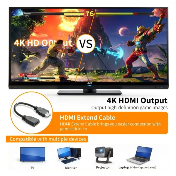 Retro Gaming Console QEUVOON 4K HDMI Stick-2