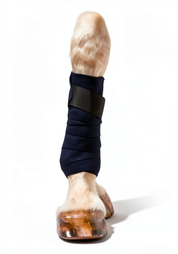 Fleece Horse Polo Leg Wraps HackFond 10' Aegean Blue Hook Loop-4