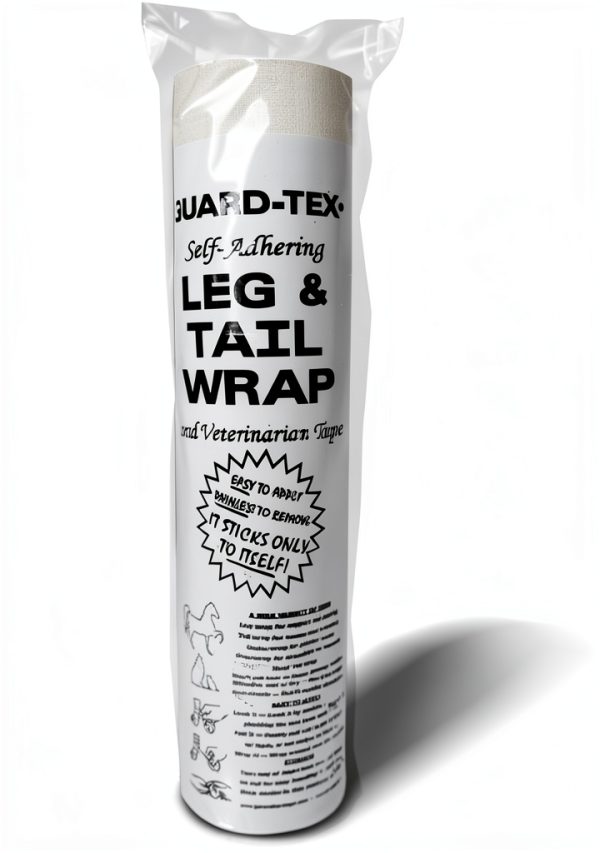 White Leg & Tail Wrap - 3" x 30 Yards Self Adhesive Waterproof Vet Wrap for Horses, Dogs & Other Animals - Cohesive Vet Tape, Pet Bandage, and Wound Wrap-0