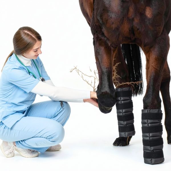 Ice Boots for Horse SilTriangle Wraps Oxford Cloth Gel Cold Therapy-6