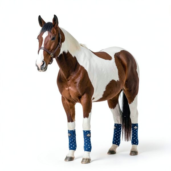 Horse Polo Leg Wraps TGW RIDING Equine Fleece Wraps Navy Blue 4‑Pack-2