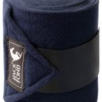 Fleece Horse Polo Leg Wraps HackFond 10' Aegean Blue Hook Loop-0