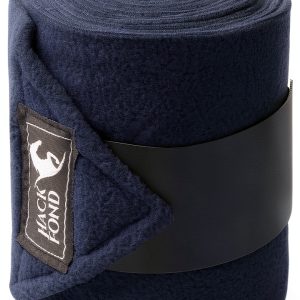 Fleece Horse Polo Leg Wraps HackFond 10' Aegean Blue Hook Loop-0