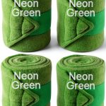 Pony Polo Fleece Wraps Neon Green 4 Pack Generic Horse Wraps-0